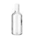 Glasflasche 100 ml klar Roll-on mit weißem Schraubverschluss [2]