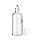 Glasflasche 100 ml klar Roll-on mit weißem Schraubverschluss [2]