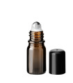 Glasflasche 5 ml braun Roll-on mit schwarzem Schraubverschluss [2]
