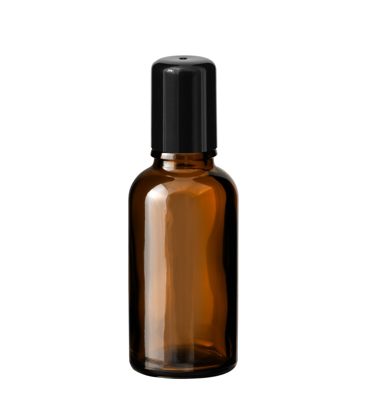 Glasflasche 30 ml braun Roll-on mit schwarzem Schraubverschluss [2]
