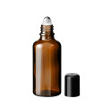 Glasflasche 50 ml braun Roll-on mit schwarzem Schraubverschluss [2]