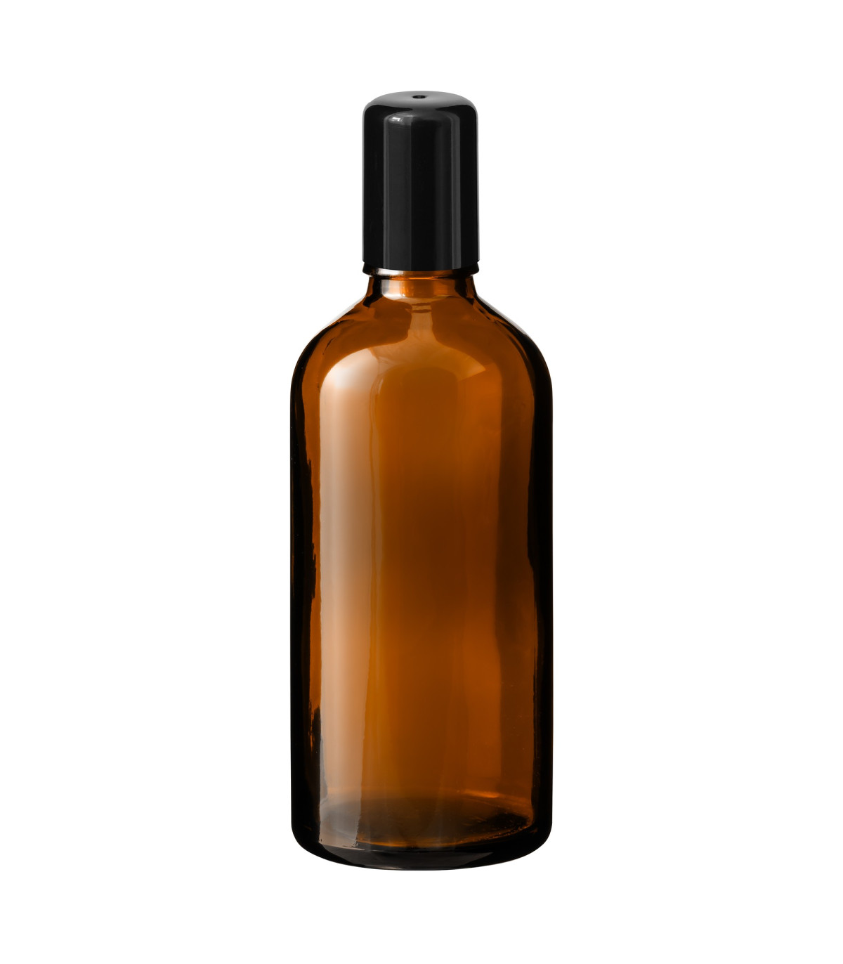 Glasflasche 100 ml braun Roll-on mit schwarzem Schraubverschluss [2]