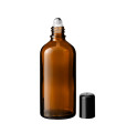 Glasflasche 100 ml braun Roll-on mit schwarzem Schraubverschluss [2]