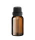 Glasflasche 15 ml braun mit schwarzem Tropfer [2]