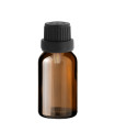 Glasflasche 15 ml braun mit schwarzem Tropfer [2]