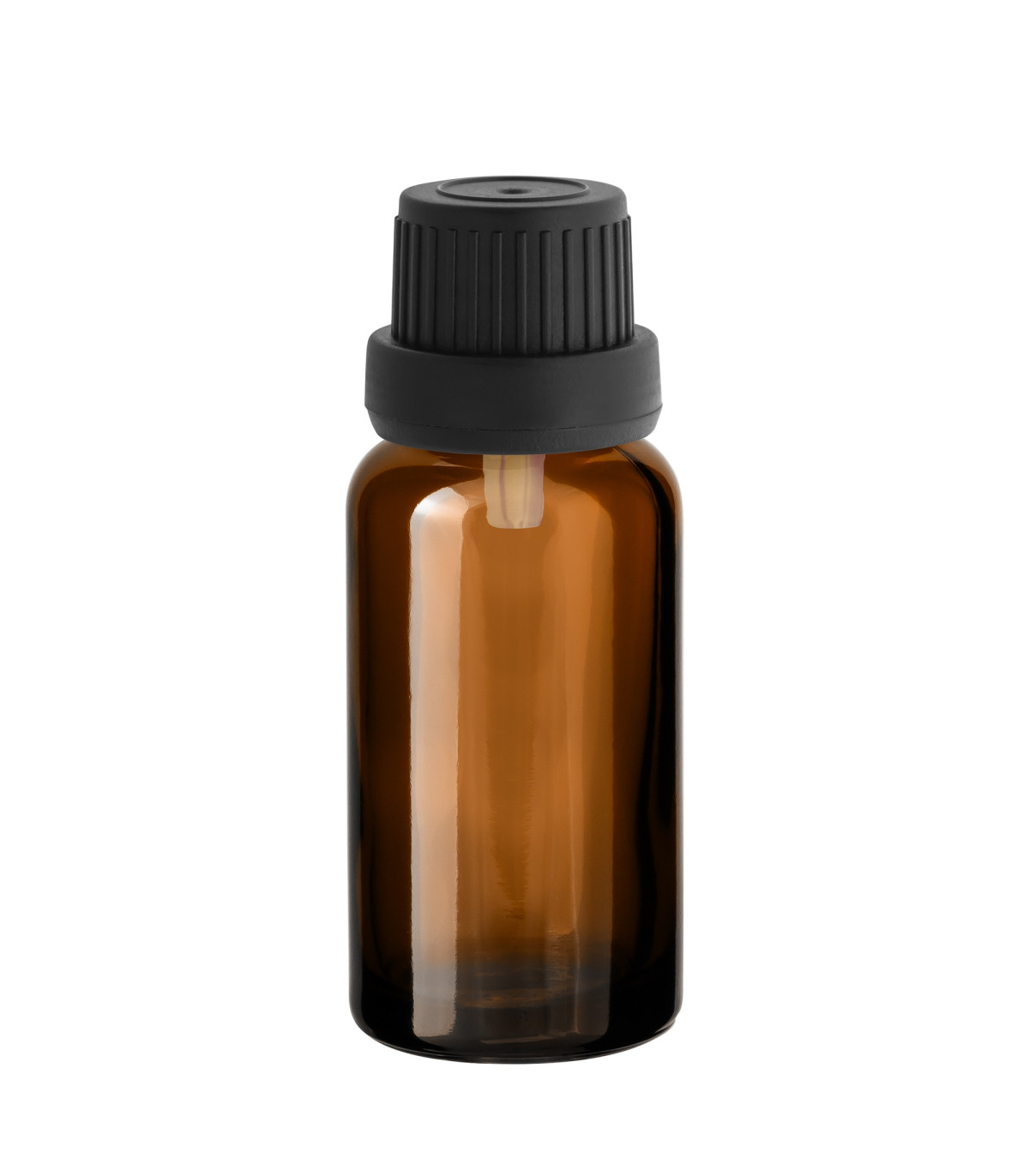 Glasflasche 20 ml braun mit schwarzem Tropfer [2]