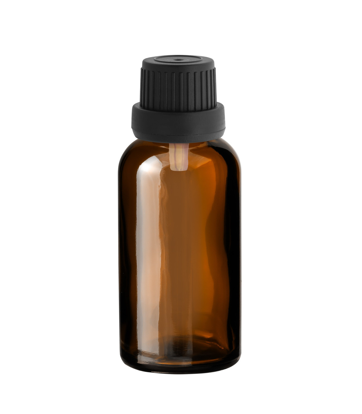 Glasflasche 30 ml braun mit schwarzem Tropfer [2]