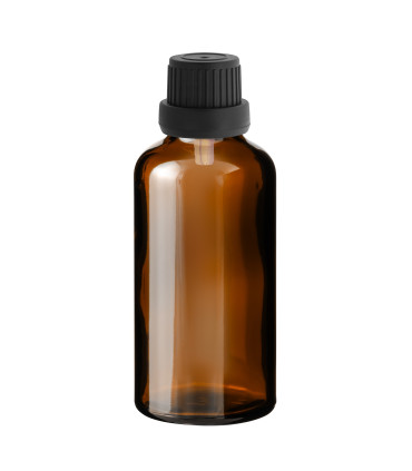 Glasflasche 50 ml braun mit schwarzem Tropfer [2]