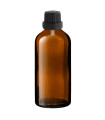 Glasflasche 100 ml braun mit schwarzem Tropfer [2]