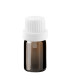 Glasflasche 5 ml braun mit weißem Tropfer [2]