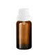 Glasflasche 20 ml braun mit weißem Tropfer [2]