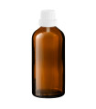 Glasflasche 100 ml braun mit weißem Tropfer [2]