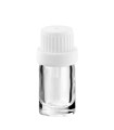 Glasflasche 5 ml klar mit weißem Tropfer [2]