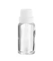 Glasflasche 20 ml klar mit weißem Tropfer [2]