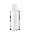 Glasflasche 50 ml klar mit weißem Tropfer [2]