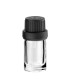 Glasflasche 5 ml klar mit schwarzem Tropfer [2]