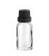 Glasflasche 15 ml klar mit schwarzem Tropfer [2]