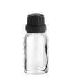 Glasflasche 15 ml klar mit schwarzem Tropfer [2]