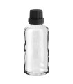 Glasflasche 50 ml klar mit schwarzem Tropfer [2]