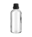 Glasflasche 100 ml klar mit schwarzem Tropfer [2]