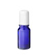 Glasflasche 10 ml blau Roll-on mit weißem Schraubverschluss [2]