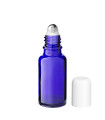 Glasflasche 20 ml blau Roll-on mit weißem Schraubverschluss [2]