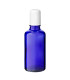 Glasflasche 50 ml blau Roll-on mit weißem Schraubverschluss [2]