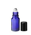 Glasflasche 10 ml blau Roll-On mit schwarzem Schraubverschluss [2]