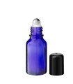 Glasflasche 15 ml blau Roll-On mit schwarzem Schraubverschluss [2]