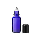 Glasflasche 20 ml blau Roll-On mit schwarzem Schraubverschluss [2]