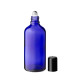 Glasflasche 100 ml blau Roll-on mit schwarzem Schraubverschluss [2]