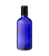 Glasflasche 100 ml blau Roll-on mit schwarzem Schraubverschluss [2]