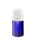 Glasflasche 5 ml blau mit weißem Tropfer [2]