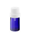 Glasflasche 5 ml blau mit weißem Tropfer [2]