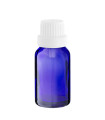 Glasflasche 15 ml blau mit weißem Tropfer [2]