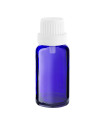 Glasflasche 20 ml blau mit weißem Tropfer [2]