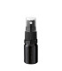 Glasflasche 5 ml schwarz mit schwarzem Zerstäuber