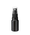Glasflasche 10 ml schwarz mit schwarzem Zerstäuber