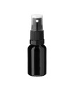 Glasflasche 15 ml schwarz mit schwarzem Zerstäuber