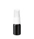 Glasflasche 5 ml schwarz mit weißem Zerstäuber