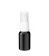 Glasflasche 10 ml schwarz mit weißem Zerstäuber