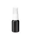 Glasflasche 10 ml schwarz mit weißem Zerstäuber
