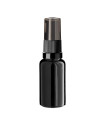 Glasflasche 20 ml schwarz mit schwarzer Pumpe [1]