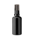 Glasflasche 50 ml schwarz mit schwarzer Pumpe [1]
