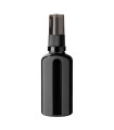 Glasflasche 50 ml schwarz mit schwarzer Pumpe [1]