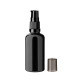 Glasflasche 50 ml schwarz mit schwarzer Pumpe [1]