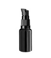 Glasflasche 20 ml schwarz mit schwarzer Pumpe [2]