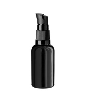 Schwarze Glasflasche 30 ml mit Pumpe [2]