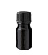 Glasflasche 5 ml schwarz mit schwarzem Schraubverschluss