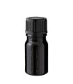 Glasflasche 5 ml schwarz mit schwarzem Schraubverschluss